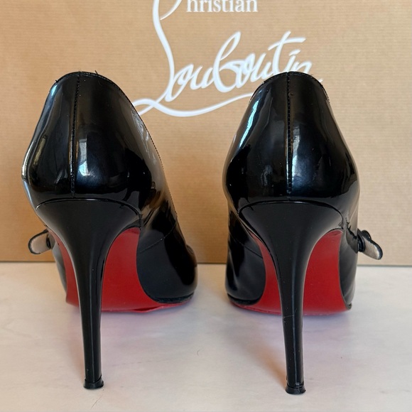 Christian Louboutin Wallis Pumppie 85 mm Mary Jane Red Bottoms Heels size 40 - Picture 6 of 12